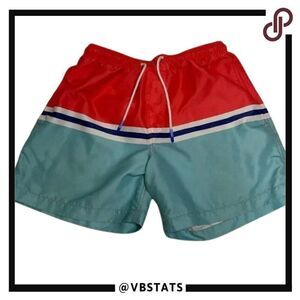 Southern Tide Red-Teal-Navy-White Hybrids in size‎ Medium with 5.5" IS